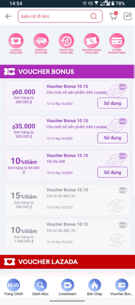 Cách sử dụng voucher bonus Lazada để săn Sale