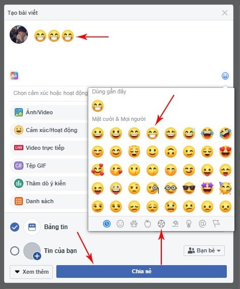 Chèn trực tiếp Icon Facebook khi tạo bài viết