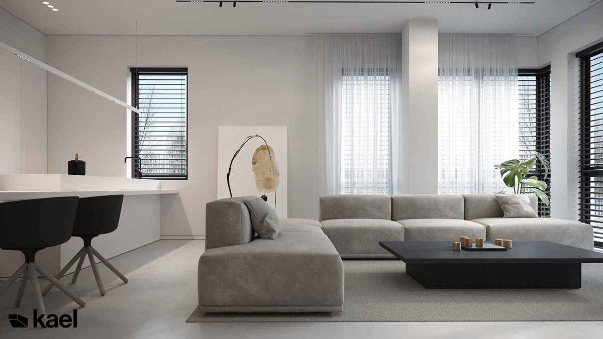 Ghế sofa chữ L có kích thước lớn màu xám lông chuột